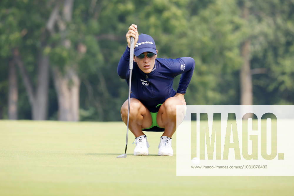 SYLVANIA, OH - JULY 16: LPGA, Golf Damen golfer Maria Fassi putts on the 18th green during the Dana Open on July 16, 2023, at Highland Meadows Golf Club in Sylvania, Ohio. (Photo by Brian Spurlock Icon Sportswire) GOLF: JUL 16 LPGA Dana Open Icon230716213