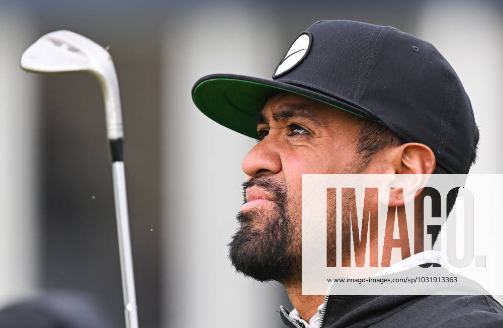 Mandatory Credit: Photo by Greig Cowie Shutterstock (14012011am) Tony Finau on the practice chipping area The British Open Championship, Practice, Golf, Royal Liverpool Golf Club, Liverpool, UK - 17 Jul 2023 The British Open Championship, Practice, Golf, Royal Liverpool Golf Club, Liverpool, UK - 17 Jul 2023