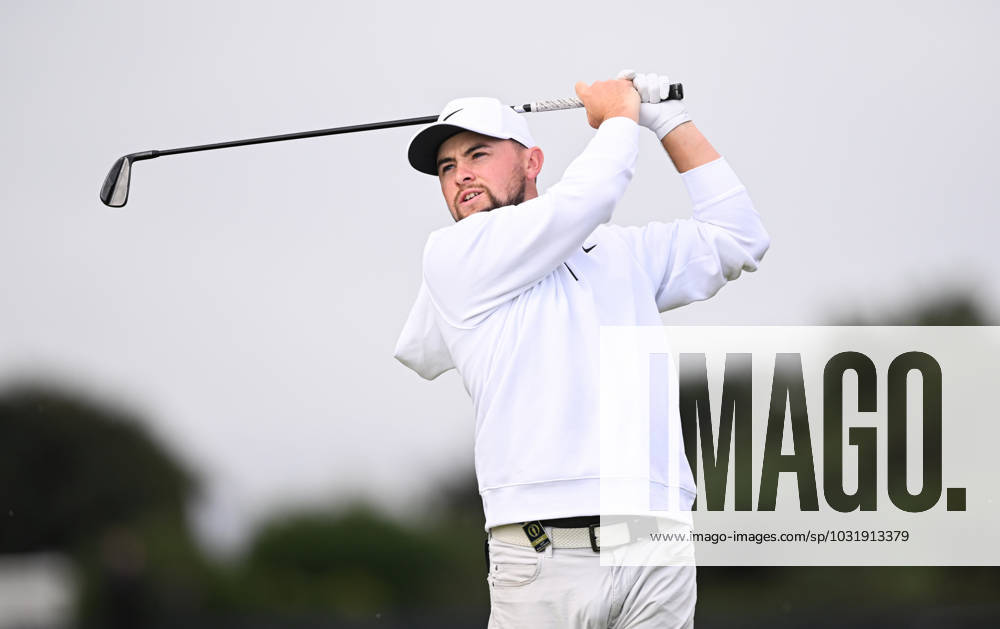Mandatory Credit: Photo by Greig Cowie Shutterstock (14012011bc) Alan Fitzpatrick on the 2nd Tee The British Open Championship, Practice, Golf, Royal Liverpool Golf Club, Liverpool, UK - 17 Jul 2023 The British Open Championship, Practice, Golf, Royal Liverpool Golf Club, Liverpool, UK - 17 Jul 2023