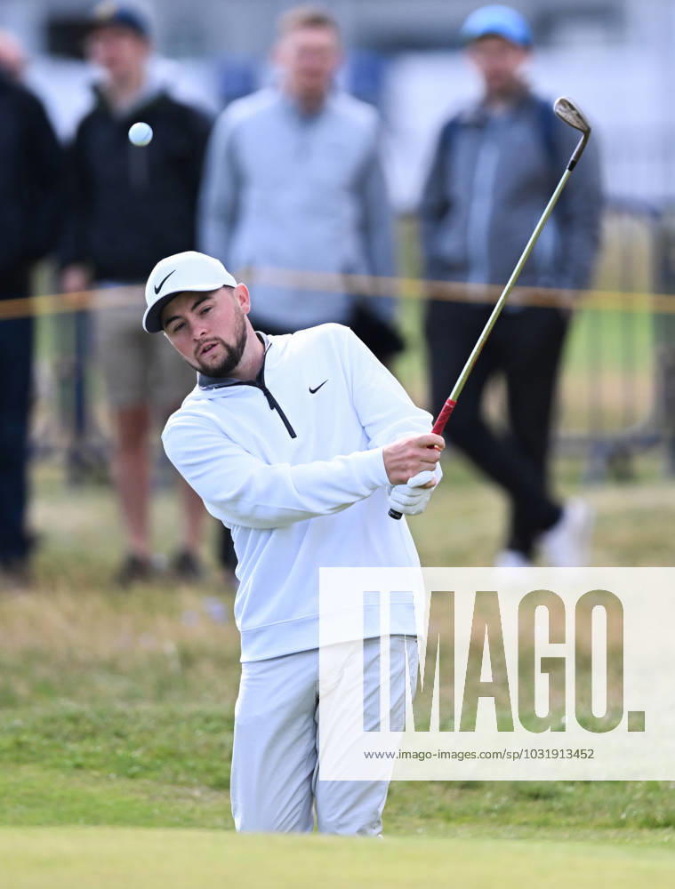 Mandatory Credit: Photo by Greig Cowie Shutterstock (14012011bu) Alan Fitzpatrick on the 1st Green The British Open Championship, Practice, Golf, Royal Liverpool Golf Club, Liverpool, UK - 17 Jul 2023 The British Open Championship, Practice, Golf, Royal Liverpool Golf Club, Liverpool, UK - 17 Jul 2023