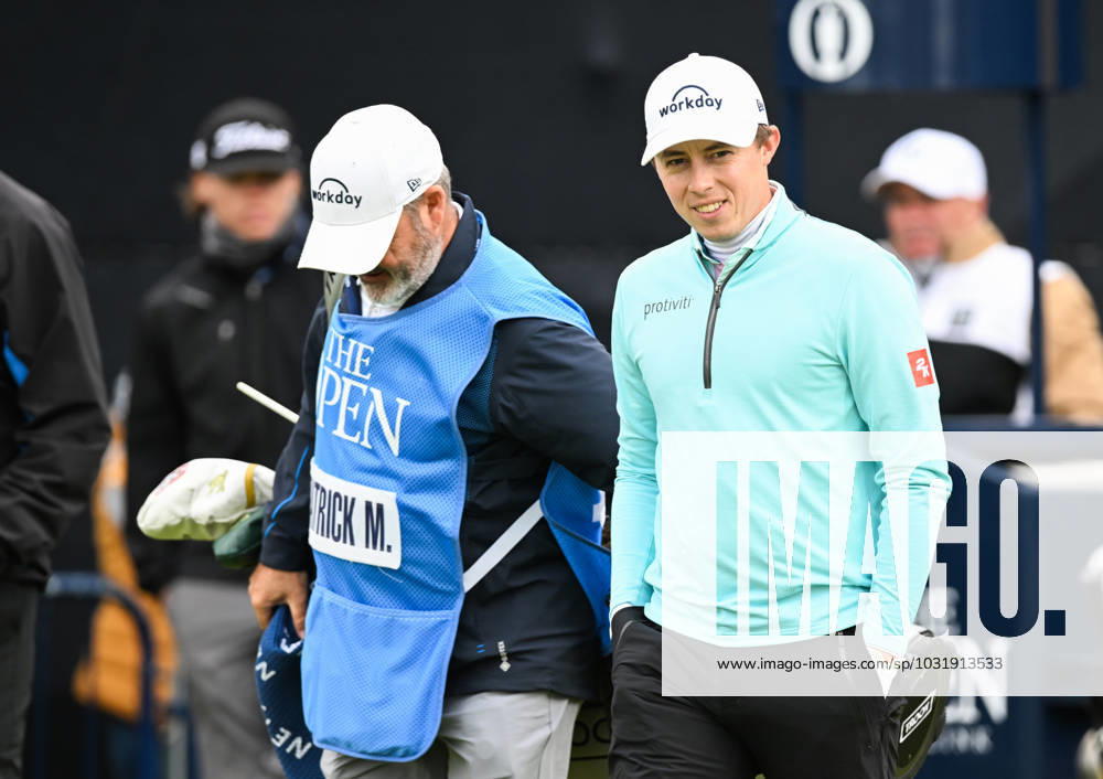 Mandatory Credit: Photo by Greig Cowie Shutterstock (14012011y) Matt Fitzpatrick with Caddy Billy Foster on the 3rd fairway The British Open Championship, Practice, Golf, Royal Liverpool Golf Club, Liverpool, UK - 17 Jul 2023 The British Open Championship, Practice, Golf, Royal Liverpool Golf Club, Liverpool, UK - 17 Jul 2023