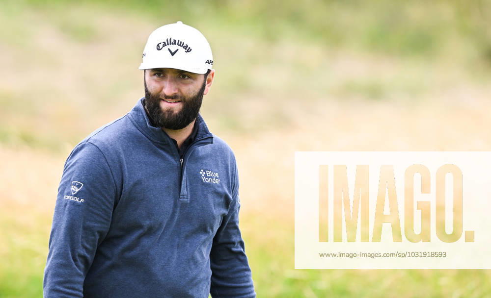 Mandatory Credit: Photo by Greig Cowie Shutterstock (14012011dy) Jon Rahm on the 13th Green The British Open Championship, Practice, Golf, Royal Liverpool Golf Club, Liverpool, UK - 17 Jul 2023 The British Open Championship, Practice, Golf, Royal Liverpool Golf Club, Liverpool, UK - 17 Jul 2023