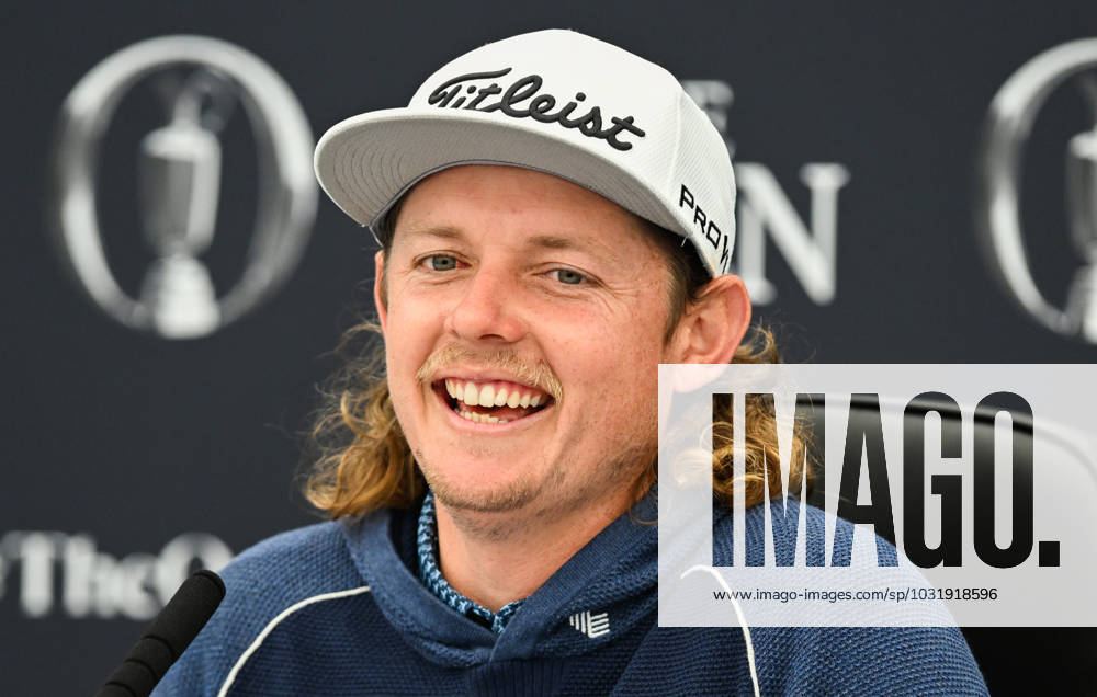 Mandatory Credit: Photo by Greig Cowie Shutterstock (14012011eb) Champion Golfer 2022 Cameron Smith is interviewed The British Open Championship, Practice, Golf, Royal Liverpool Golf Club, Liverpool, UK - 17 Jul 2023 The British Open Championship, Practice, Golf, Royal Liverpool Golf Club, Liverpool, UK - 17 Jul 2023