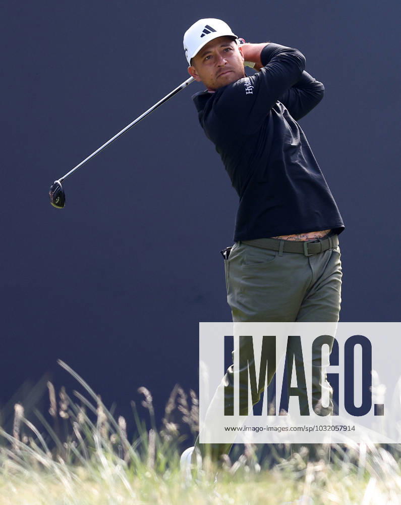 20th July 2023; Royal Liverpool Golf Club, Hoylake, Merseyside, England: The Open Championship Round 1; Xander Schauffele (USA) on the tee of the first hole ActionPlus12532750 DavidxBlunsden