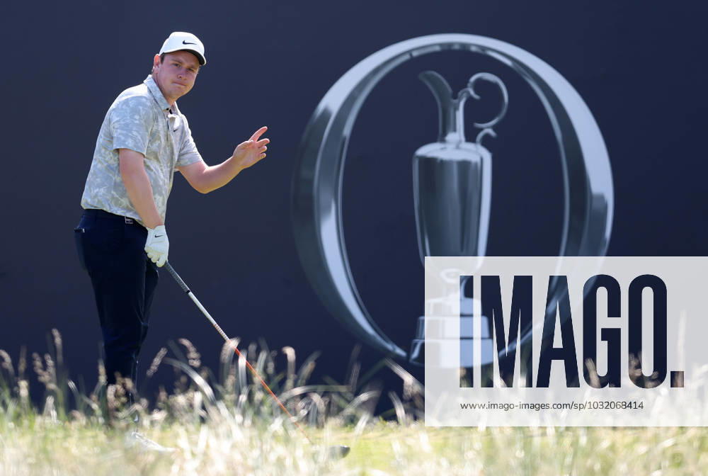 20th July 2023; Royal Liverpool Golf Club, Hoylake, Merseyside, England: The Open Championship Round 1; Robert MacIntyre (SCO) acknowledges the applause of the gallery at the 1st hole ActionPlus12532844 DavidxBlunsden