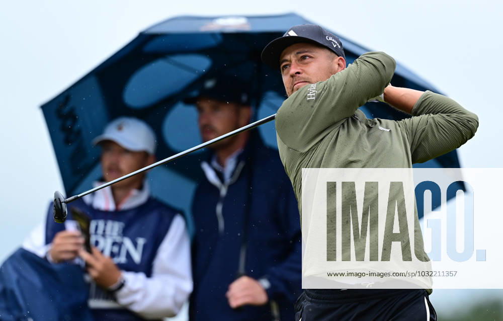 Mandatory Credit: Photo by Greig Cowie Shutterstock (14015635am) Xander Schauffele on the 2nd Tee The British Open Championship, Day Three, Golf, Royal Liverpool Golf Club, Liverpool, UK - 22 Jul 2023 The British Open Championship, Day Three, Golf, Royal Liverpool Golf Club, Liverpool, UK - 22 Jul 2023
