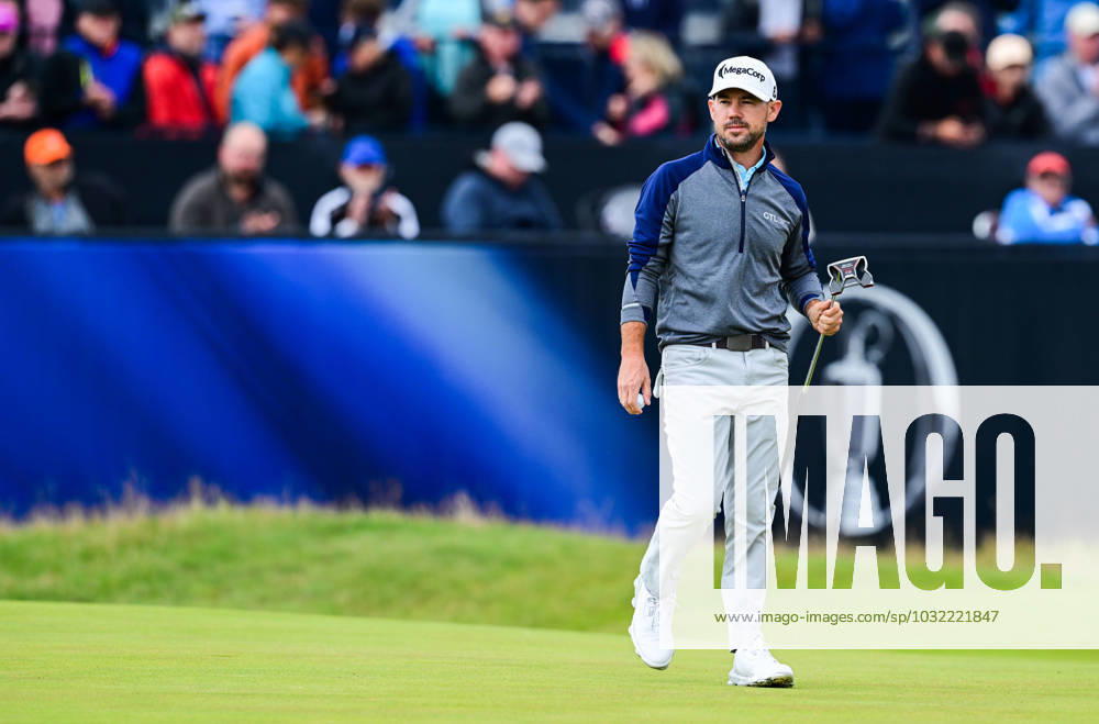 Mandatory Credit: Photo by Greig Cowie Shutterstock (14015635bm) Brian Harman bogeys on the 1st Green The British Open Championship, Day Three, Golf, Royal Liverpool Golf Club, Liverpool, UK - 22 Jul 2023 The British Open Championship, Day Three, Golf, Royal Liverpool Golf Club, Liverpool, UK - 22 Jul 2023