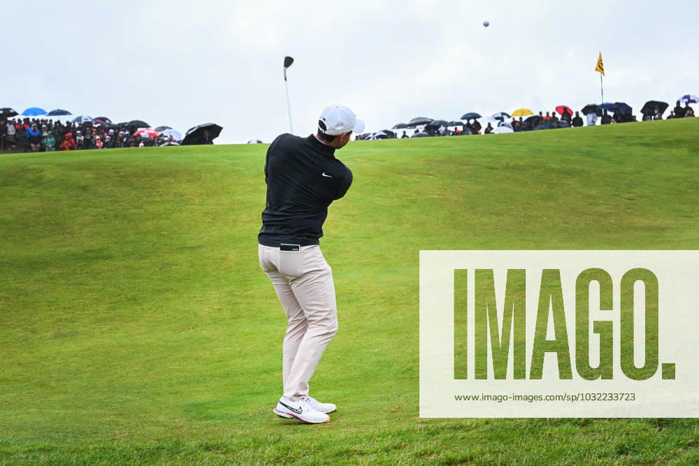 Mandatory Credit: Photo by Greig Cowie Shutterstock (14015635cy) Rory McIlroy chips on the 12th Green The British Open Championship, Day Three, Golf, Royal Liverpool Golf Club, Liverpool, UK - 22 Jul 2023 The British Open Championship, Day Three, Golf, Royal Liverpool Golf Club, Liverpool, UK - 22 Jul 2023