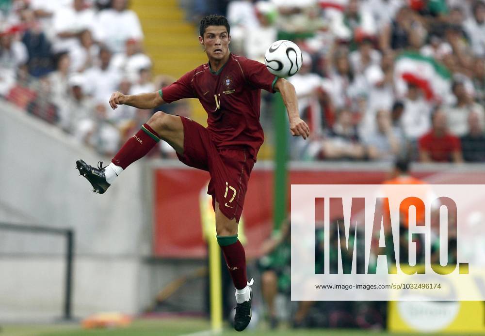 World Cup 2006-Group D Portugal vs Iran Portugal s Cristiano Ronaldo in action during the World Cup 2006, Portugal vs Iran at the FIFA World Cup, WM, Weltmeisterschaft, Fussball Stadium in Frankfurt, Germany on June 17, 2006. Portugal won 2-0. Photo by Christian Liewig ABACAPRESS.COM Frankfurt Germany