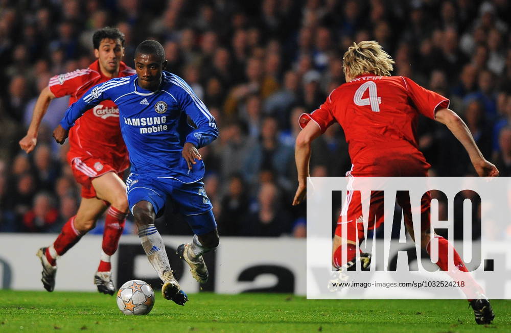UEFA Champions League Soccer match, Semi Final, Chelsea vs Liverpool Chelsea s Salomon Kallou during the UEFA Champions League Soccer match, Semi Final, Second Leg, Chelsea vs Liverpool at the Stamford Bridge in London, UK on April 30, 2008. Chelsea won 3-2. Chelsea reach his first Champions League final. Photo by Steeve McMay Cameleon ABACAPRESS.COM London -