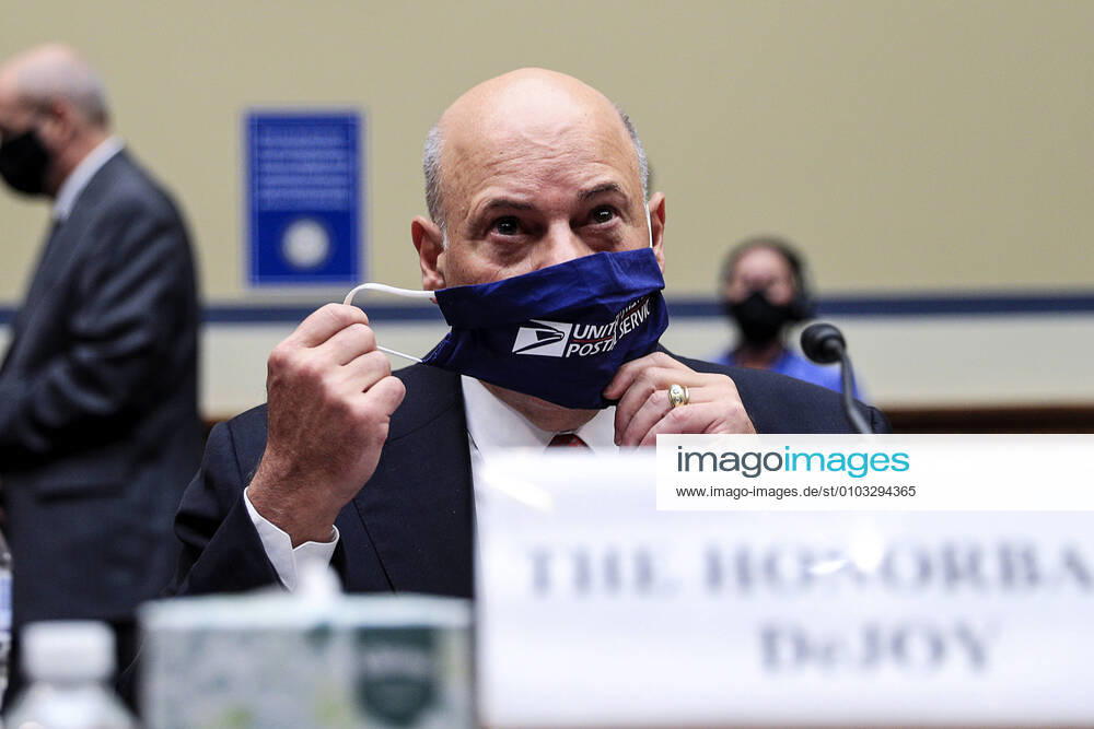 U.S. Postmaster General Louis DeJoy is seated to testify before a House Oversight and Reform Committee hearing on slowdowns at the Postal Service ahead of the November elections on Capitol Hill in Washington, DC on Monday, August 24, 2020. Pool WAX20200824165 TOMxBRENNER