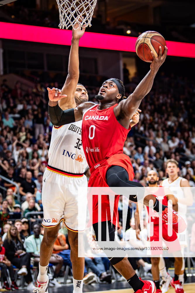 Freundschaftsspiele: Deutschland vs Kanada. Berlin 09.08.2023 Luguentz Dort (Kanada, 0) Freundschaftsspiele: Deutschland vs Kanada, Mercedes Benz Arena, Berlin 09.08.2023