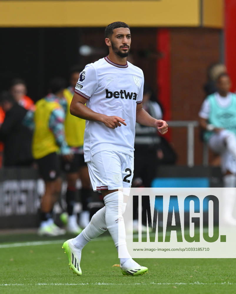 Bournemouth v West Ham United Premier League 12 08 2023. Said Benrahma (22) of West Ham United during the Premier League match between Bournemouth and West Ham United at the Vitality Stadium, Bournemouth, England on 12 August 2023. Bournemouth Vitality Stadium Dorset England Editorial use only DataCo restrictions apply See www.football-dataco.com ,