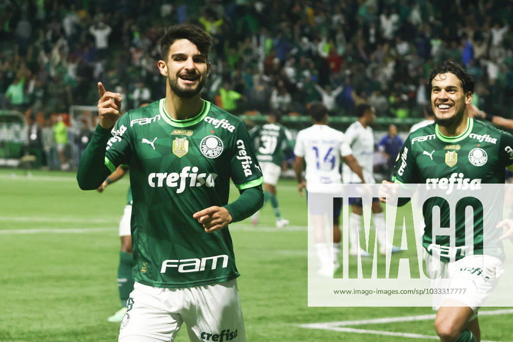 Palmeiras x Cruzeiro SÃO PAULO, SP - 14.08.2023: PALMEIRAS X CRUZEIRO - Flaco Lopez celebrates a goal during a match between Palmeiras and Cruzeiro valid for the 19th round of the 2023 Brazilian Championship held at Allianz Parque in São Paulo on Monday night (14). (Photo: Yuri Murakami Fotoarena) x2417935x YurixMurakami