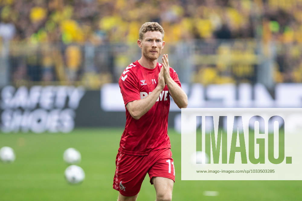 1.Bundesliga, 1.Spieltag: Borussia Dortmund - 1.FC Koeln, Dortmund, Signal Iduna Park, 19.08.2023 Florian Kainz (1. FC Koeln, 11) beim Aufwaermen 1.Bundesliga, 1.Spieltag: Borussia Dortmund - 1.FC Koeln, Dortmund, Signal Iduna Park, 19.08.2023 DFL Regulations prohibit any of use of photographs as image sequences and quasi video