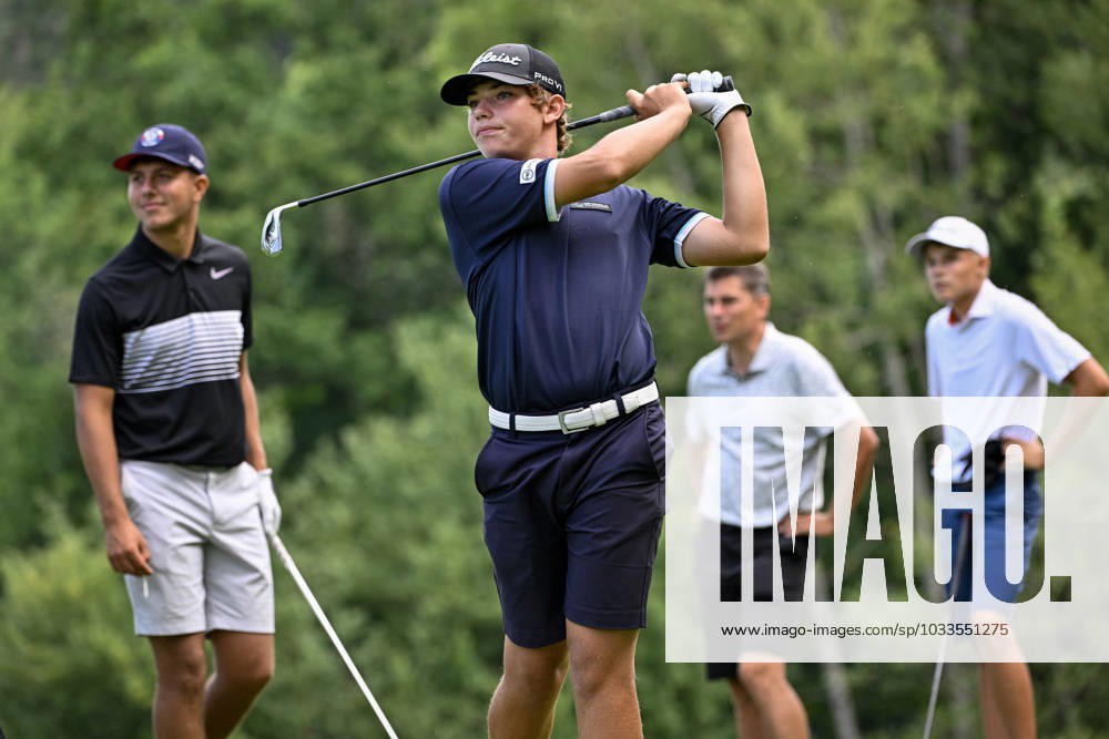 Louis Klein of Czech Republic, center, during the men s Czech Open golf tournament, Czech PGA, Golf Herren Tour, Beroun, Czech Republic, August 20, 2023. (CTKxPhoto VitxSimanek) CTKPhotoP2023082004162 CTKPhotoP2023082004162