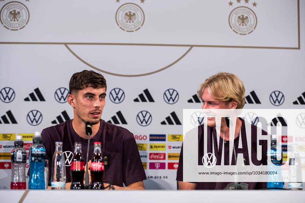 DFB A-Nationalmannschaft Herren Pressekonferenz; 07.09.2023 Kai Havertz (Deutschland) und Julian Brandt (Deutschland) in der Pressekonferenz DFB A-Nationalmannschaft Herren Pressekonferenz,Wolfsburg, VW Autostadt am 07.09.2023 DFB REGULATIONS PROHIBIT ANY USE OF PHOTOGRAPHS AS IMAGE SEQUENCES AND OR QUASI-VIDEO.
