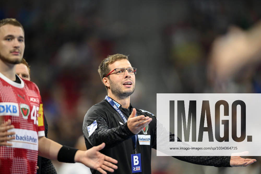 Trainer Jaron SIEWERT (B) Gestik, Geste, Handball 1. Bundesliga, 04.Spieltag, Bergischer HC (BHC) - Fuechse Berlin (B) 30:34, am 10.09.2023 in Duesseldorf Deutschland. oÂ‚Ã‚Â