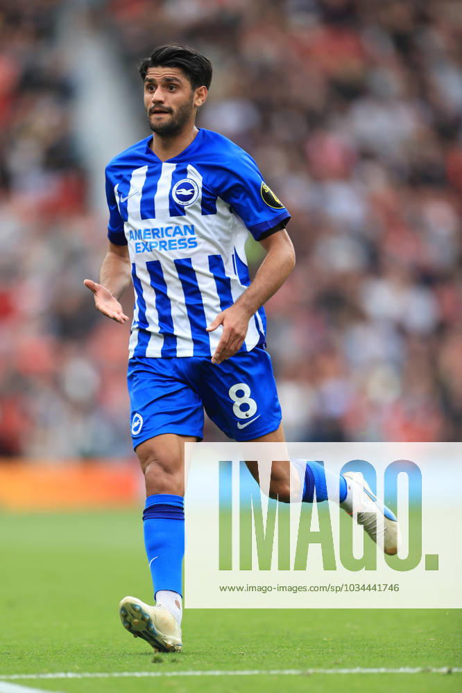 Manchester United, ManU v Brighton & Hove Albion - Premier League MANCHESTER, ENGLAND - SEPTEMBER 16: Mahmoud Dahoud of Brighton & Hove Albion in action during the Premier League match between Manchester United and Brighton & Hove Albion at Old Trafford on September 16, 2023 in Manchester, England. (Photo by Simon Stacpoole Offside Offside via Getty Images) Manchester England United Kingdom