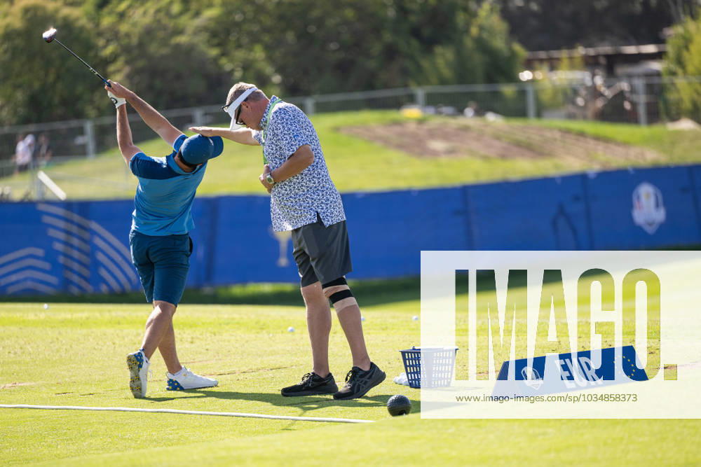 Viktor Hovland of Team Europe at a training session during day -2 of the Ryder Cup on September 27, 2023 in Rome. Photo: Mathias Bergeld BILDBYRAN kod MB MB0733 golf ryder cup träning practice training day -2 bbeng