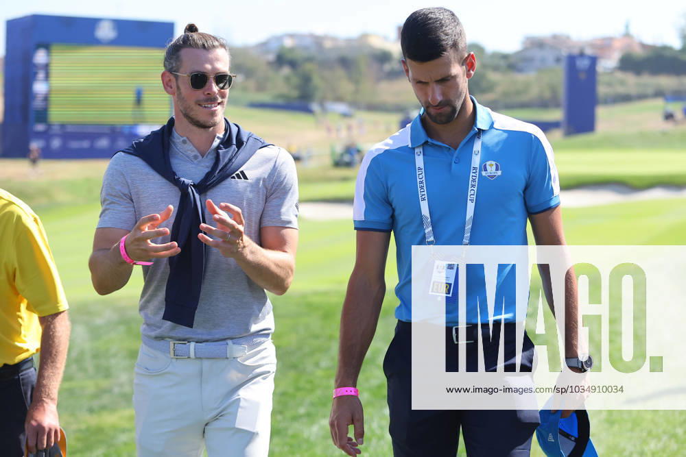 Golf, Ryder Cup in Rom, Tag 1 - Gareth Bale und Novak Djokovic als Zuschauer Rome, Italy 29.09.2023: Gareth Bale and Novak Djokovic, Foursomes Session at RYDER CUP 2023 at Marco Simone Golf & Country Club di Guidonia Montecelio, Roma