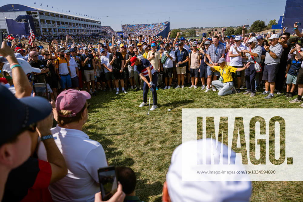 Sam Burns of Team USA in a singles match during day three of the Ryder Cup on October 1, 2023 in Rome. Photo: Mathias Bergeld BILDBYRAN kod MB MB0738 golf ryder cup day 3 bbeng