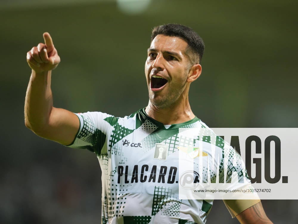 Moreirense FC v Boavista FC - Liga Portugal BETCLIC - 8ª Jornada Andrà Luis do Moreirense FC celebra golo durante partida entre Moreirense FC v Boavista FC valida pela Liga Portugal BETCLIC - 8ª Jornada no Estadio Comendador Joaquim de Almeida Freitas, Moreira de Conegos, Portugal (Foto de Pedro Loureiro Avant Sports) Moreira de Conegos Estadio Comendador Joaquim de Almeida Freitas Portugal