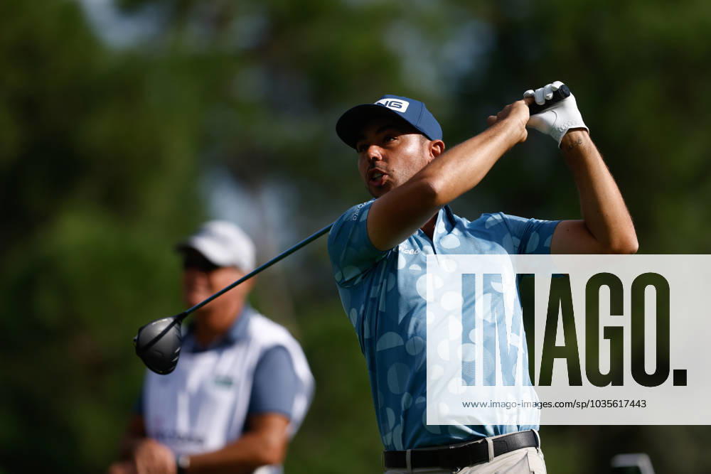 Sebastian Garcia of Spain in action during Acciona Open de Espana, Round 2, Golf tournament celebrated at Club de Campo on October 13, 2023, in Madrid, Spain. MADRID SPAIN - ZUMAa181 20231013_zaa_a181_136