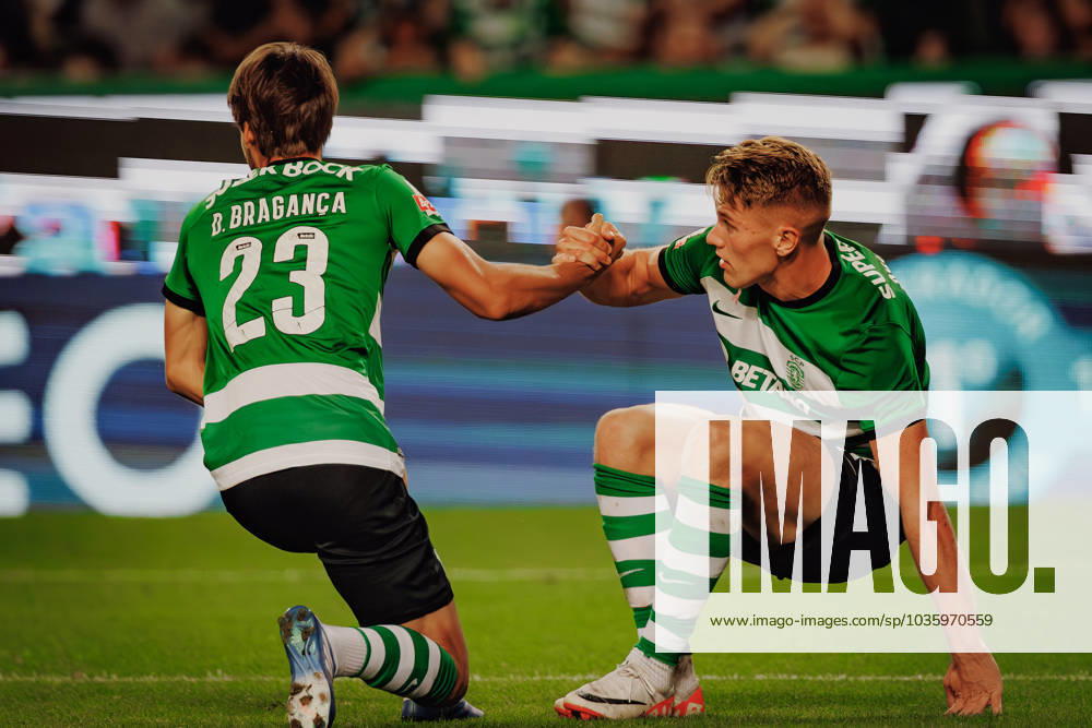 Daniel Braganca, Viktor Gyokeres during Liga Portugal 23 24 game between Sporting CP and FC Arouca at Estadio Jose Alvalade, Lisbon, Portugal. (Maciej Rogowski) Lisbon Estadio Jose Alvalade Portugal