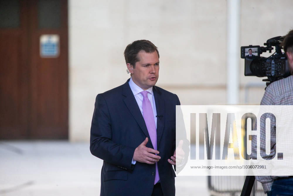Minister for Immigration ROBERT JENRICK is seen outside BBC as he appears on Sunday With Laura Kuenssberg. London United Kingdom - ZUMAs262 20231022_zip_s262_027