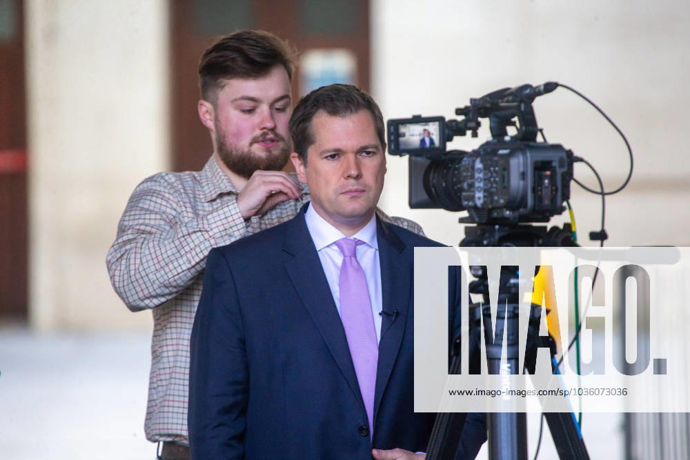 Minister for Immigration ROBERT JENRICK is seen outside BBC as he appears on Sunday With Laura Kuenssberg. London United Kingdom - ZUMAs262 20231022_zip_s262_033