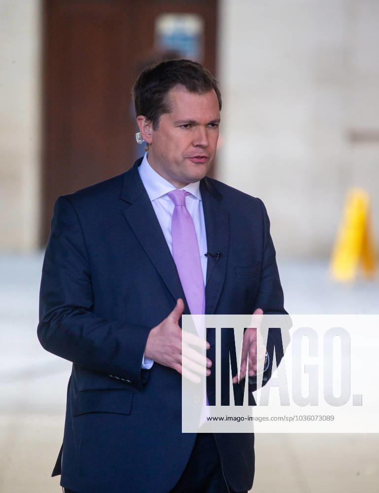 Minister for Immigration ROBERT JENRICK is seen outside BBC as he appears on Sunday With Laura Kuenssberg. London United Kingdom - ZUMAs262 20231022_zip_s262_047