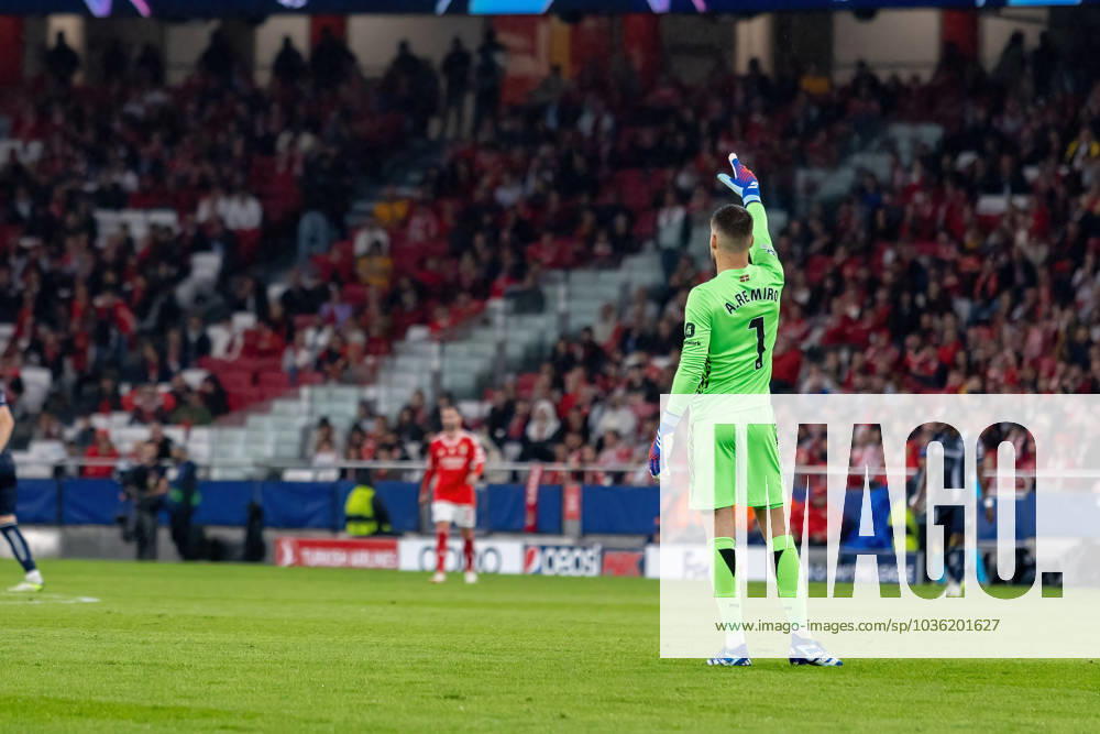 UEFA Champions League 2023 24: Benfica Vs Real Sociedad in Lisbon, Portugal - 24 Oct 2023 Alejandro Remiro of Real Sociedad seen during the UEFA Champions League 2023 24 match between Benfica and Real Sociedad at Estádio do Lisboa e Benfica. Final score; Benfica 0:1 Real Sociedad. Lisbon Portugal