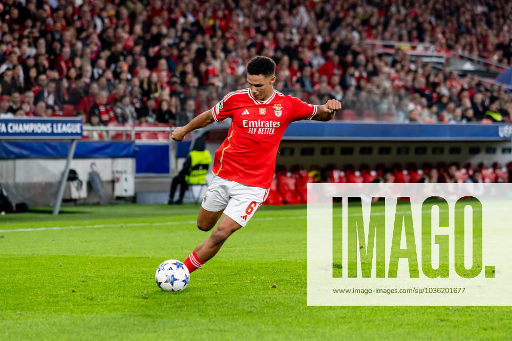 UEFA Champions League 2023 24: Benfica Vs Real Sociedad in Lisbon, Portugal - 24 Oct 2023 Alexander Bah of SL Benfica seen in action during the UEFA Champions League 2023 24 match between Benfica and Real Sociedad at Estádio do Lisboa e Benfica. Final score; Benfica 0:1 Real Sociedad. Lisbon Portugal