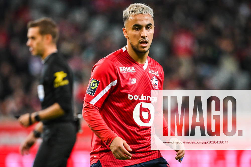 Adam OUNAS of Lille during the Ligue 1 match between Lille OSC (LOSC) and AS Monaco at Pierre Mauroy Stadium on October 29, 2023 in Villeneuve-d Ascq near Lille, France. Villeneuve-d Ascq France - ZUMAm308 20231029_zsp_m308_034