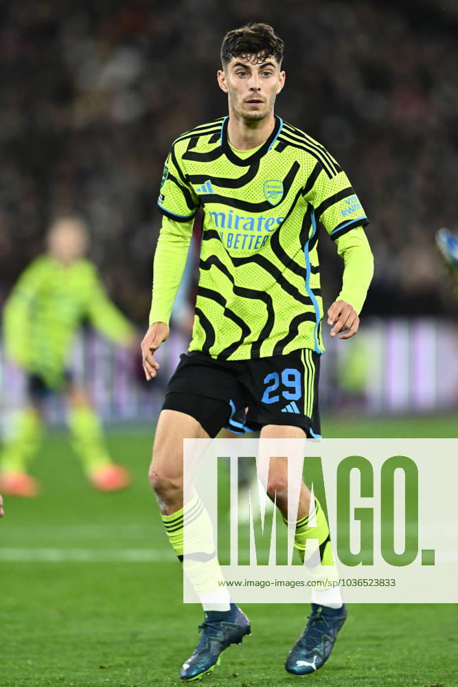 Kai Havertz of Arsenal looks on during the Carabao Cup Fourth Round match between West Ham United and Arsenal at London Stadium on November 1, 2023 in London, England. Photo by Sebastian Frej . No use with unauthorized audio, video, data, fixture lists, club league logos or live services. Online in-match use limited to 120 images, no video emulation. No use in betting, games or single club league player publications West Ham United v Arsenal - Carabao Cup Fourth Round