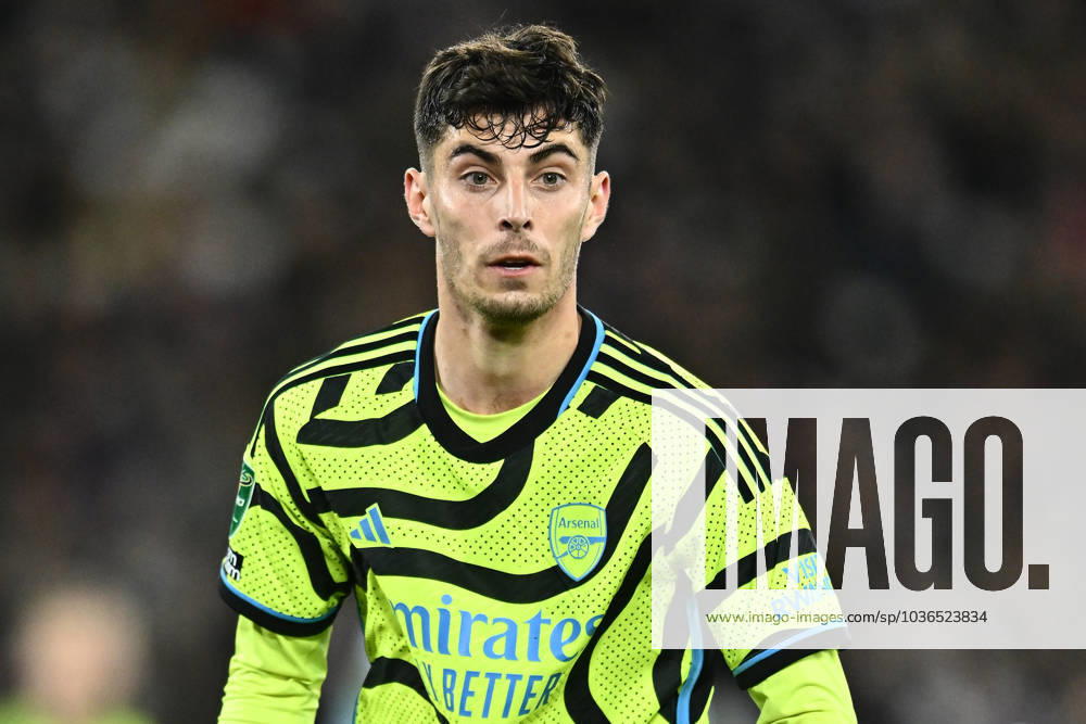 Kai Havertz of Arsenal looks on during the Carabao Cup Fourth Round match between West Ham United and Arsenal at London Stadium on November 1, 2023 in London, England. Photo by Sebastian Frej . No use with unauthorized audio, video, data, fixture lists, club league logos or live services. Online in-match use limited to 120 images, no video emulation. No use in betting, games or single club league player publications West Ham United v Arsenal - Carabao Cup Fourth Round