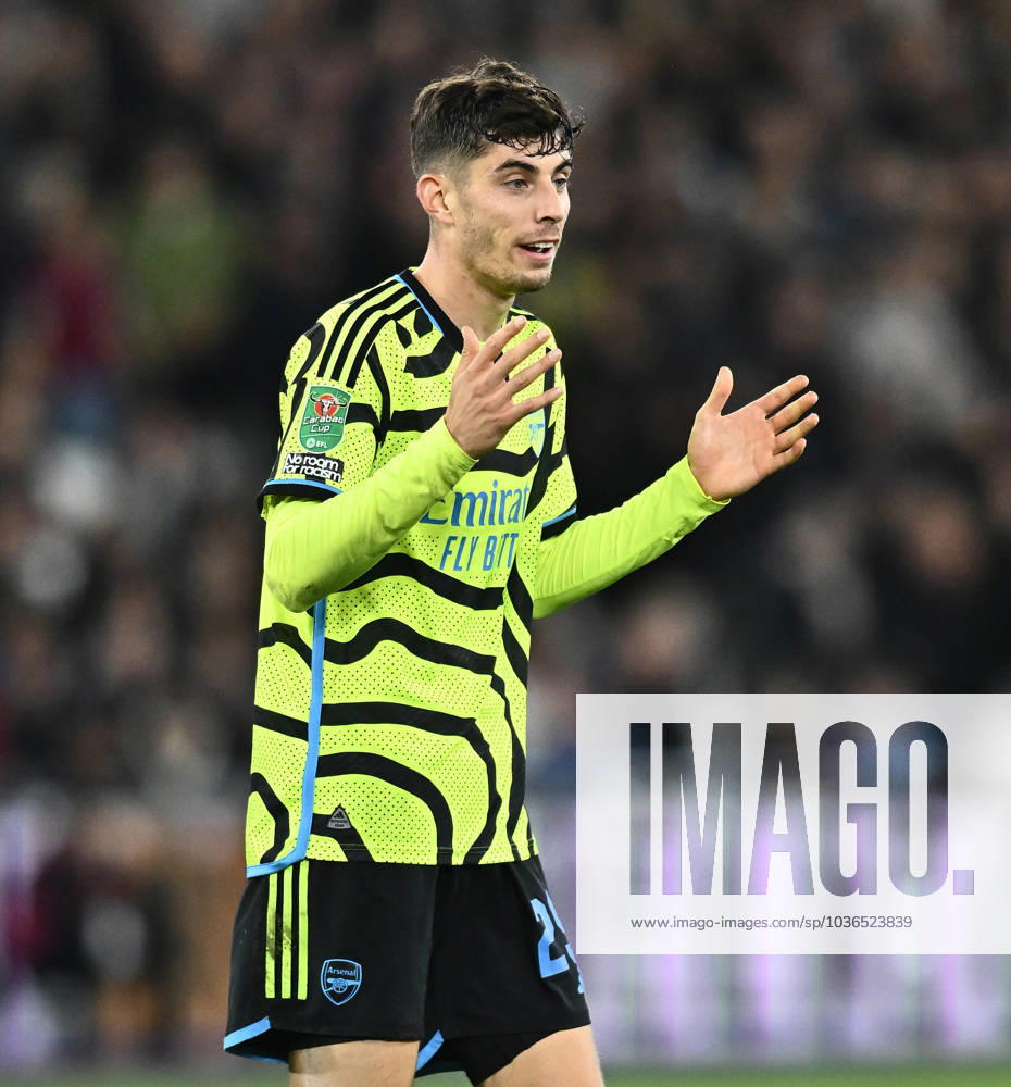 Kai Havertz of Arsenal looks on during the Carabao Cup Fourth Round match between West Ham United and Arsenal at London Stadium on November 1, 2023 in London, England. Photo by Sebastian Frej . No use with unauthorized audio, video, data, fixture lists, club league logos or live services. Online in-match use limited to 120 images, no video emulation. No use in betting, games or single club league player publications West Ham United v Arsenal - Carabao Cup Fourth Round
