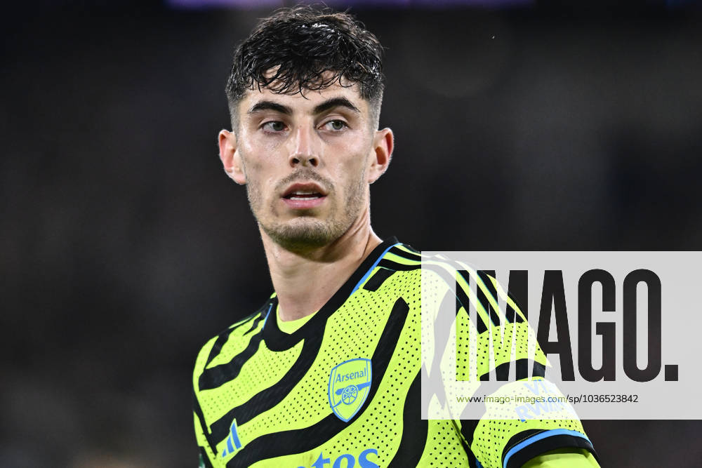 Kai Havertz of Arsenal looks on during the Carabao Cup Fourth Round match between West Ham United and Arsenal at London Stadium on November 1, 2023 in London, England. Photo by Sebastian Frej . No use with unauthorized audio, video, data, fixture lists, club league logos or live services. Online in-match use limited to 120 images, no video emulation. No use in betting, games or single club league player publications West Ham United v Arsenal - Carabao Cup Fourth Round