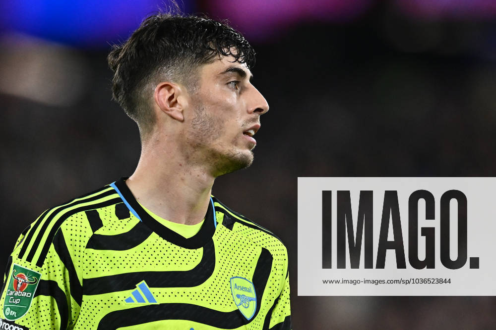 Kai Havertz of Arsenal looks on during the Carabao Cup Fourth Round match between West Ham United and Arsenal at London Stadium on November 1, 2023 in London, England. Photo by Sebastian Frej . No use with unauthorized audio, video, data, fixture lists, club league logos or live services. Online in-match use limited to 120 images, no video emulation. No use in betting, games or single club league player publications West Ham United v Arsenal - Carabao Cup Fourth Round