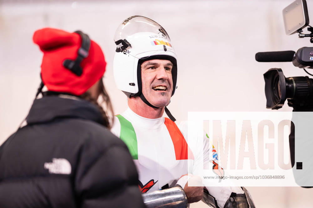 TV Total WOK-WM von Pro7 2023 12.11.2023, Bob und Rodelbahn, Winterberg, TV Total WOK-WM von Pro7 2023 Im Bild: Vizeweltmeister Armin Zöggeler