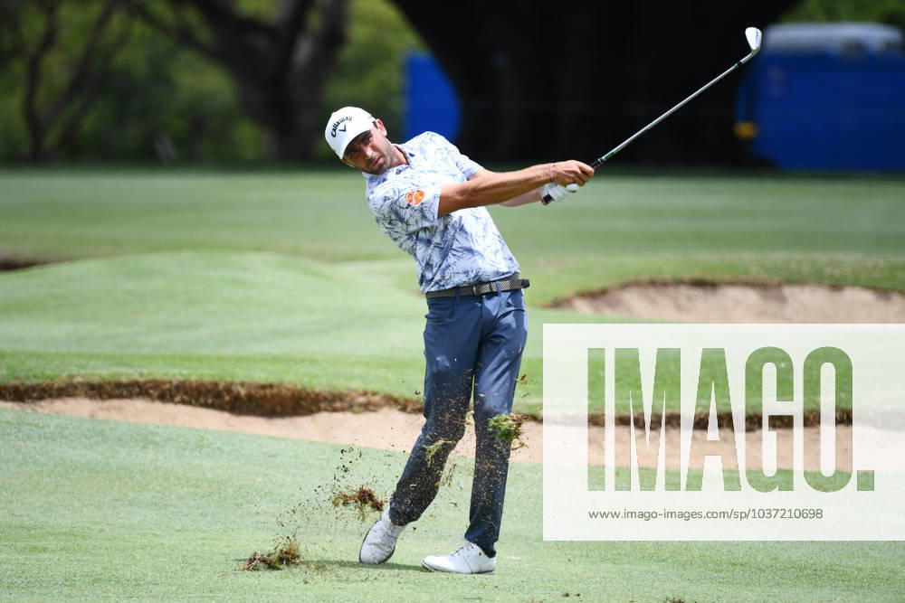 GOLF AUSTRALIAN PGA, Golf Herren Joel Moscatel Nachshon plays a shot during round 1 of the 2023 Fortinet Australian PGA Championship in Brisbane, Thursday, November 23, 2023. ( NO ARCHIVING, , NO USE IN BOOKS WITHOUT CONSENT BRISBANE QUEENSLAND AUSTRALIA