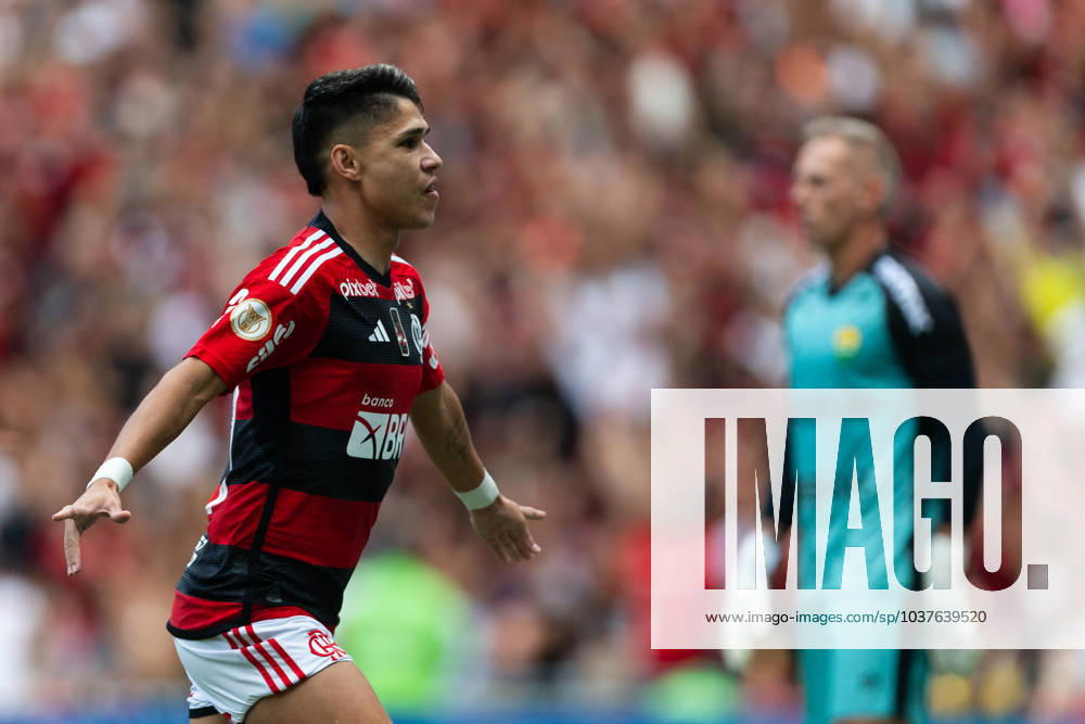 LUIZ ARAUJO of Flamengo celebrates during the match between Flamengo and Cuiaba as part of Brasileirao Serie A 2023 at Maracana Stadium on December 03, 2023 in Rio de Janeiro, Brazil. Rio de Janeiro Brazil - ZUMAc227 20231203_zsp_c227_053