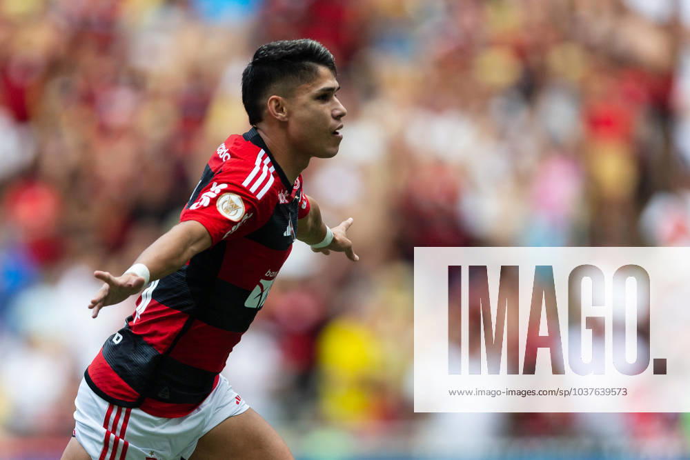 LUIZ ARAUJO of Flamengo celebrates during the match between Flamengo and Cuiaba as part of Brasileirao Serie A 2023 at Maracana Stadium on December 03, 2023 in Rio de Janeiro, Brazil. Rio de Janeiro Brazil - ZUMAc227 20231203_zsp_c227_060