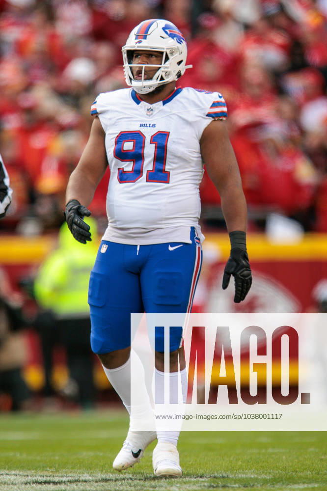 KANSAS CITY, MO - DECEMBER 10: Buffalo Bills defensive tackle Ed Oliver (91) on the field between plays against the Kansas City Chiefs on December 10th at Arrowhead Stadium in Kansas City, Missouri. (Photo by William Purnell Icon Sportswire) NFL, American Football Herren, USA DEC 10 Bills at Chiefs Icon23120100906