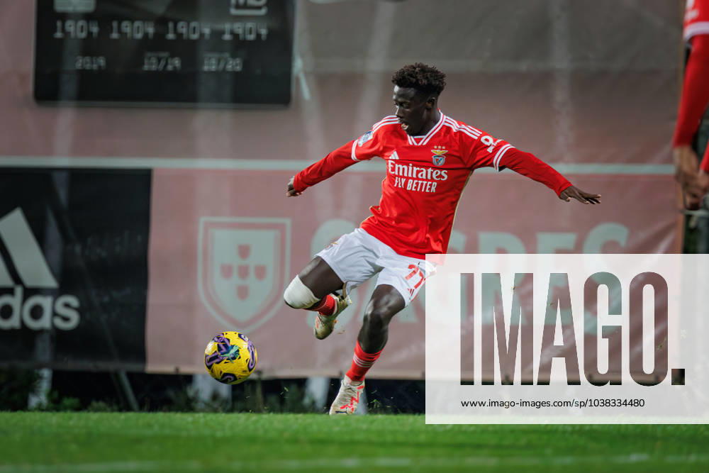 Gerson Sousa during Liga Portugal 2 Sabseg 23 24 game between SL Benfica B and CD Nacional at Benfica Campus, Seixal, Lisbon, Portugal. (Maciej Rogowski) Lisbon Benfica Campus Portugal