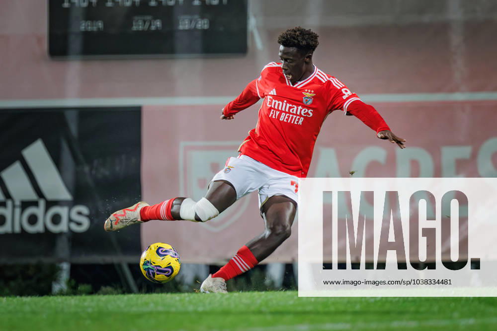 Gerson Sousa during Liga Portugal 2 Sabseg 23 24 game between SL Benfica B and CD Nacional at Benfica Campus, Seixal, Lisbon, Portugal. (Maciej Rogowski) Lisbon Benfica Campus Portugal
