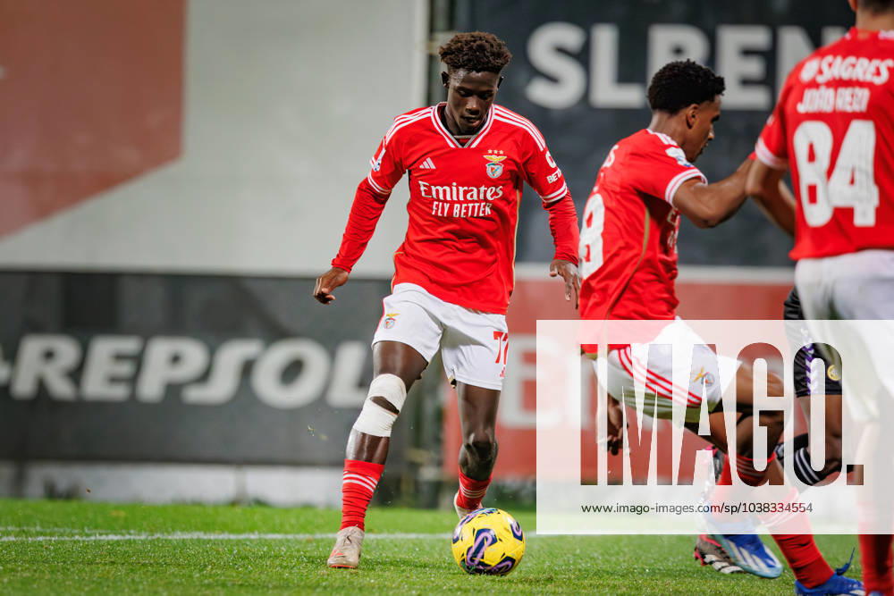 Gerson Sousa during Liga Portugal 2 Sabseg 23 24 game between SL Benfica B and CD Nacional at Benfica Campus, Seixal, Lisbon, Portugal. (Maciej Rogowski) Lisbon Benfica Campus Portugal