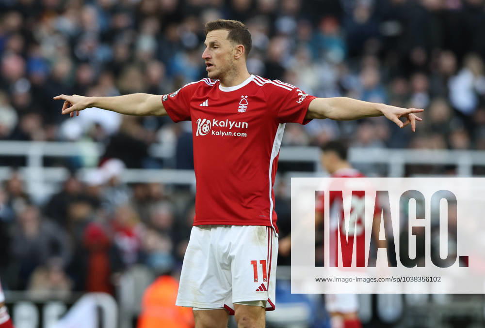 Newcastle Upon Tyne, England, 26th December 2023. Chris Wood of Nottingham Forest during the Premier League match at St. James Park, Newcastle Upon Tyne. Picture credit should read: Nigel Roddis Sportimage . SPI-2831-0063