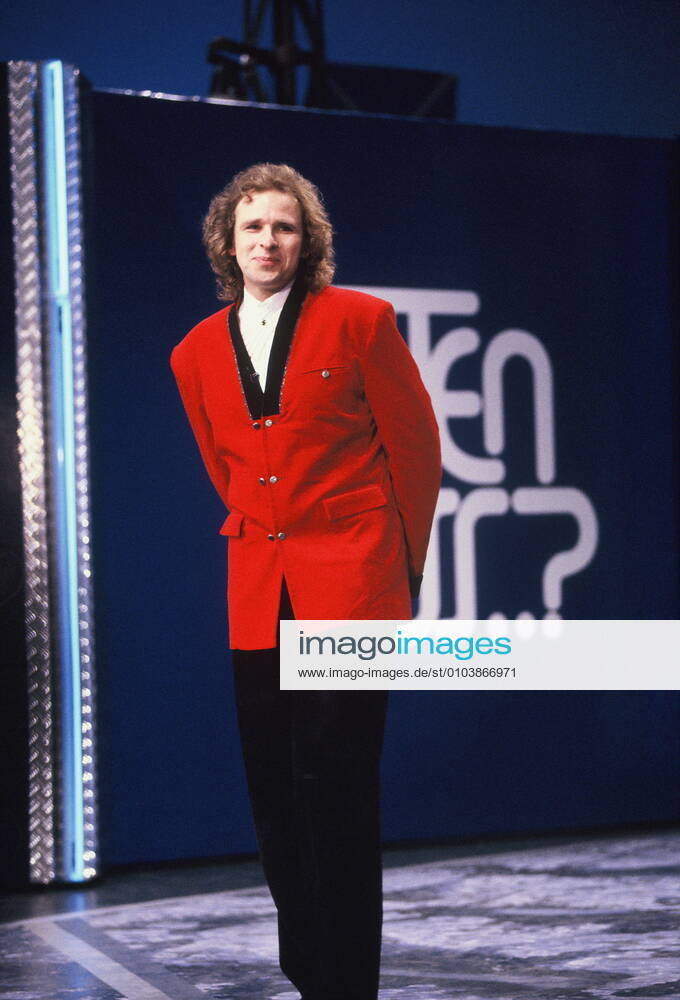 Moderator Thomas Gottschalk bei Wetten dass am 03.03.1991